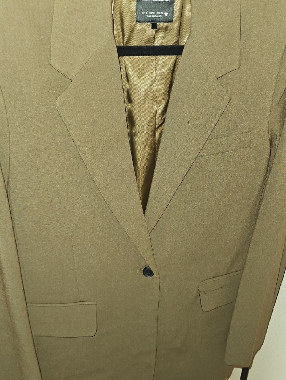 Zara Olive Blazer with Notch Lapel - Picture 3 of 5